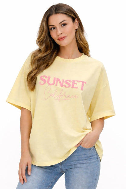 Kurzarmshirt Sunset