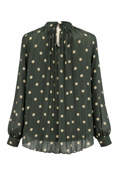 Plisse-Bluse Polka Dots