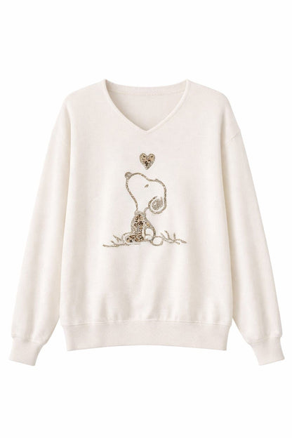 Pullover Snoopy White