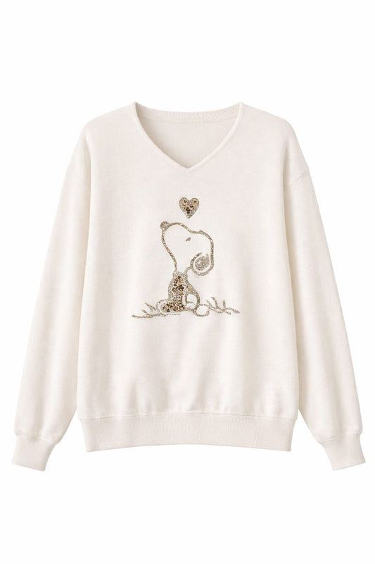 Pullover Snoopy White