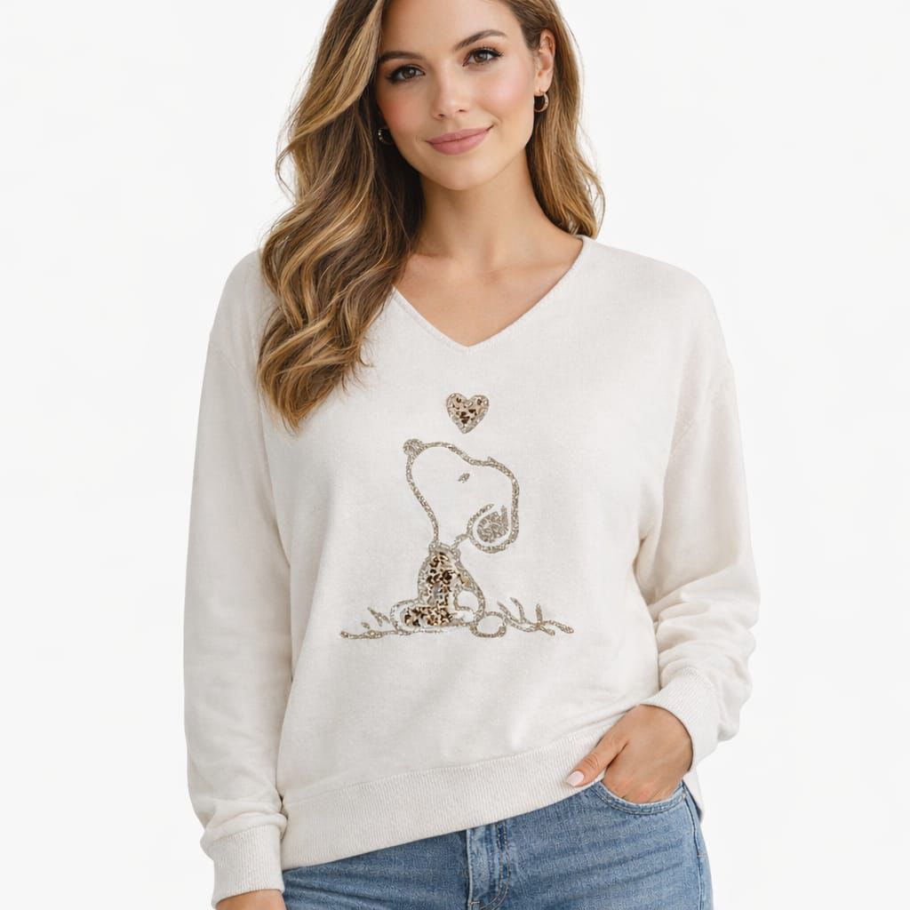 Pullover Snoopy White