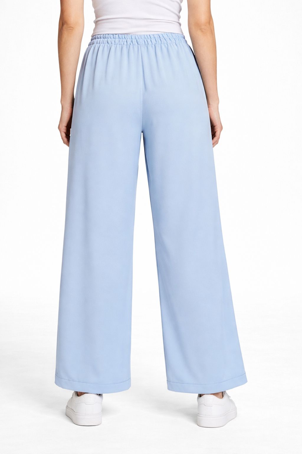 Leichte Stoffhose mit Gummibund – Hellblau