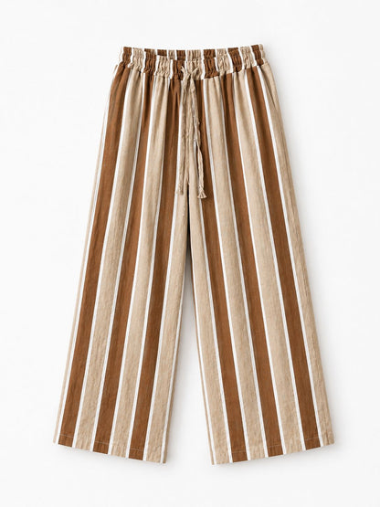 Gestreifte Baumwollhose