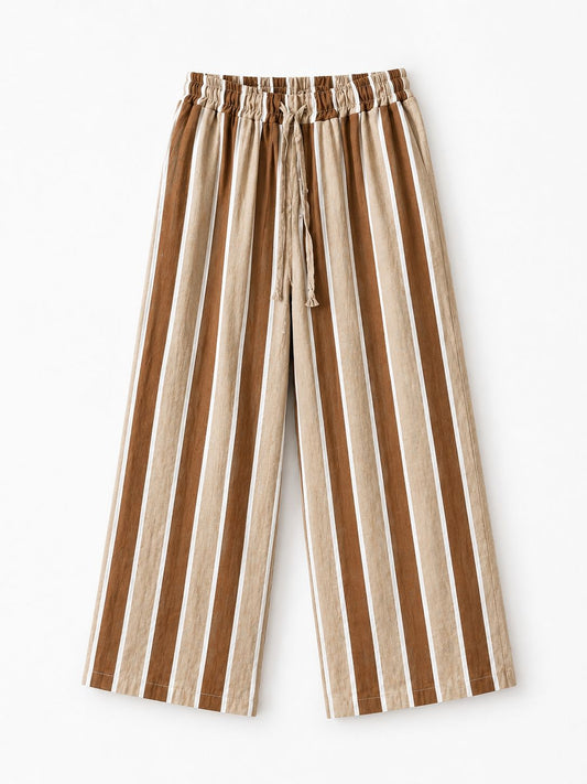 Gestreifte Baumwollhose