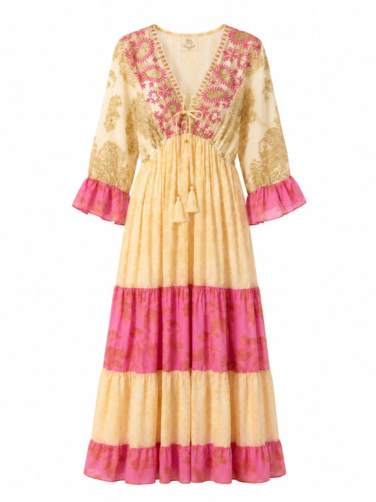 Kleid Boho Pink