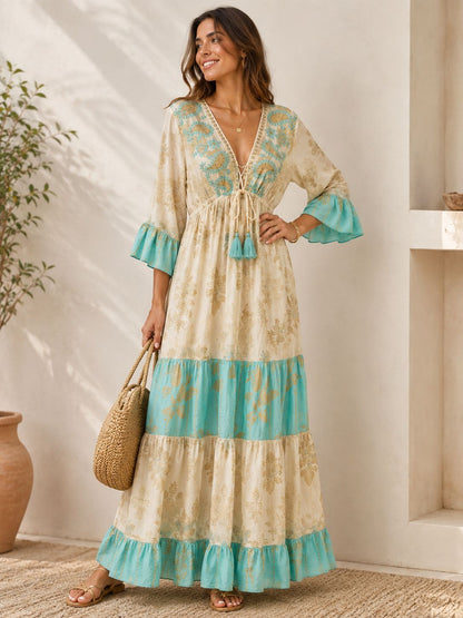 Kleid Boho Blau