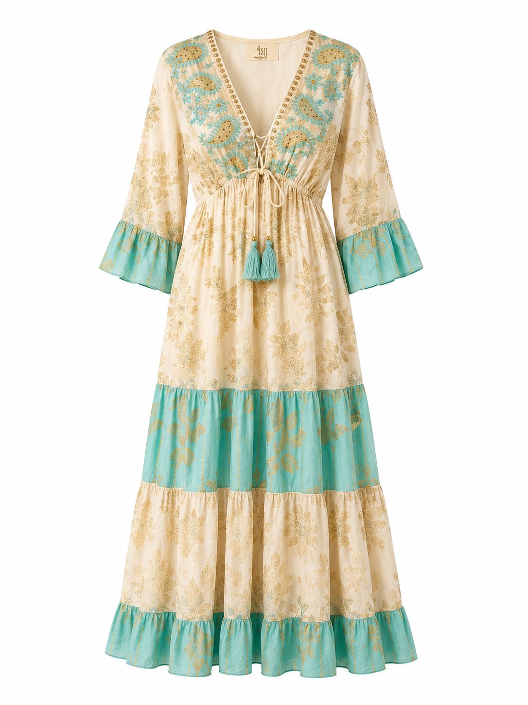 Kleid Boho Blau
