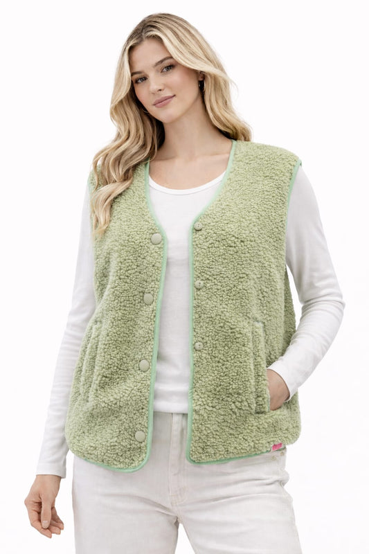 Teddy Weste Soft Mint